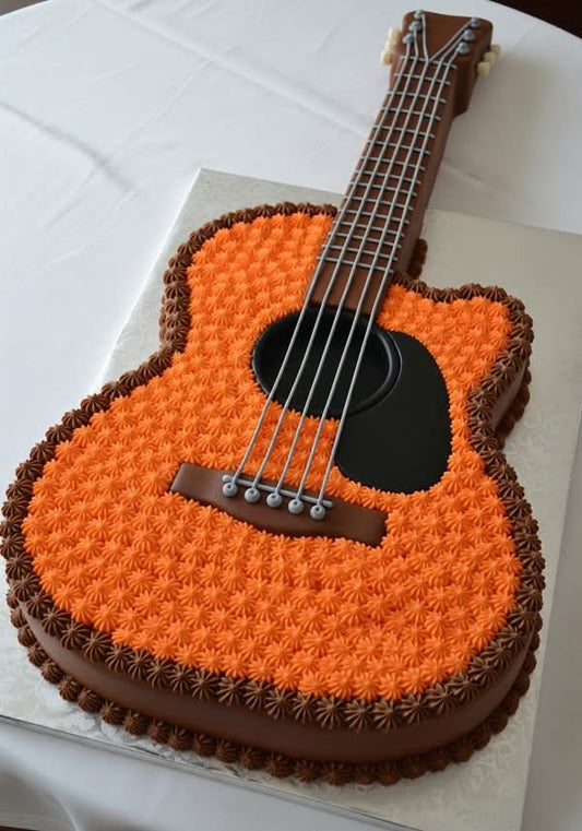 Guitar Theme Cake Design 3
