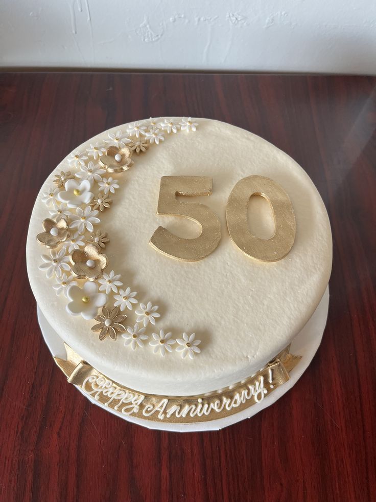 50th Anniversary cake design ( 6 )