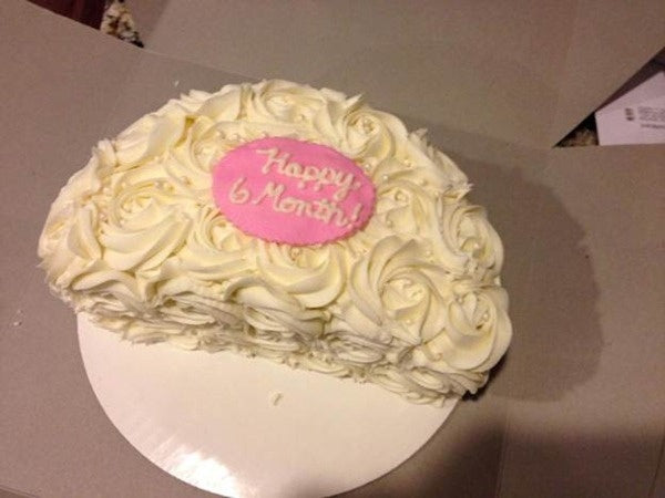 Half birthday cake design ( 23 )