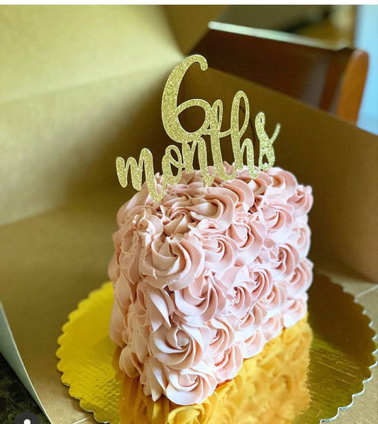 Half birthday cake design ( 5 )