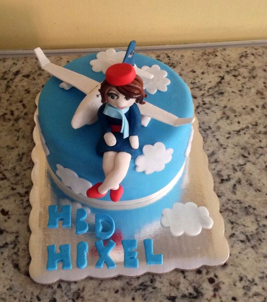 Cabin Crew Theme Cake Design 1