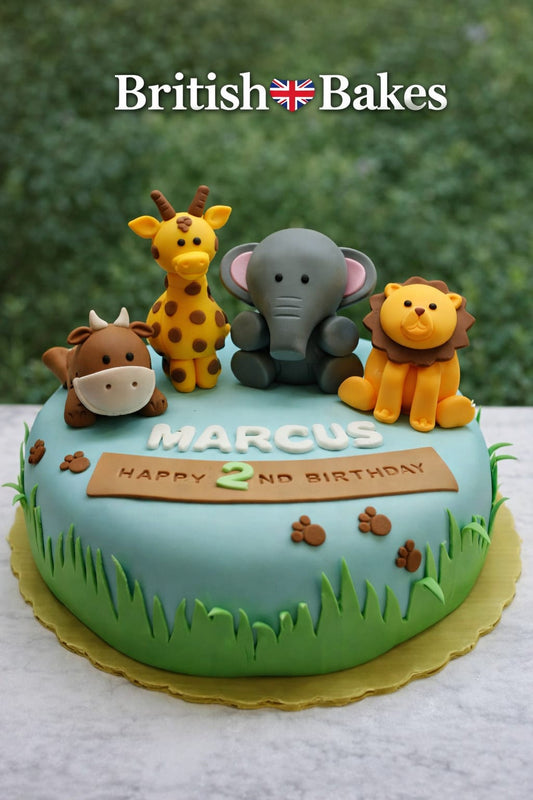 Cute Animal Theme Cake