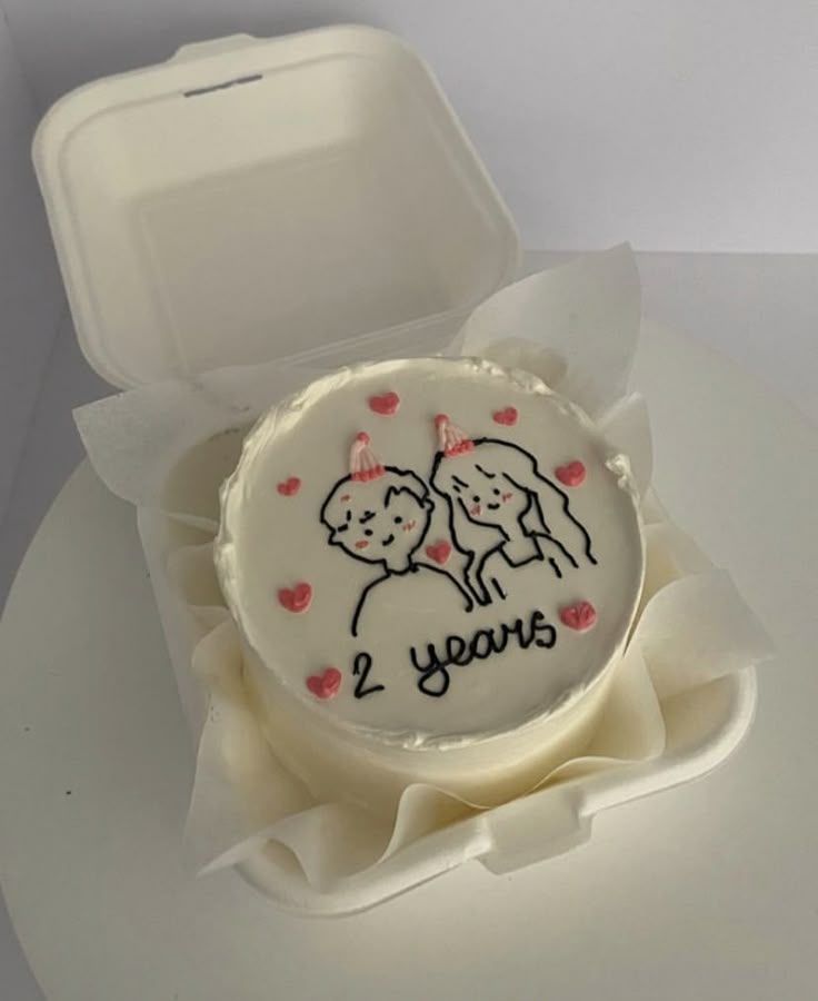 Two Years of Love Bento Cake