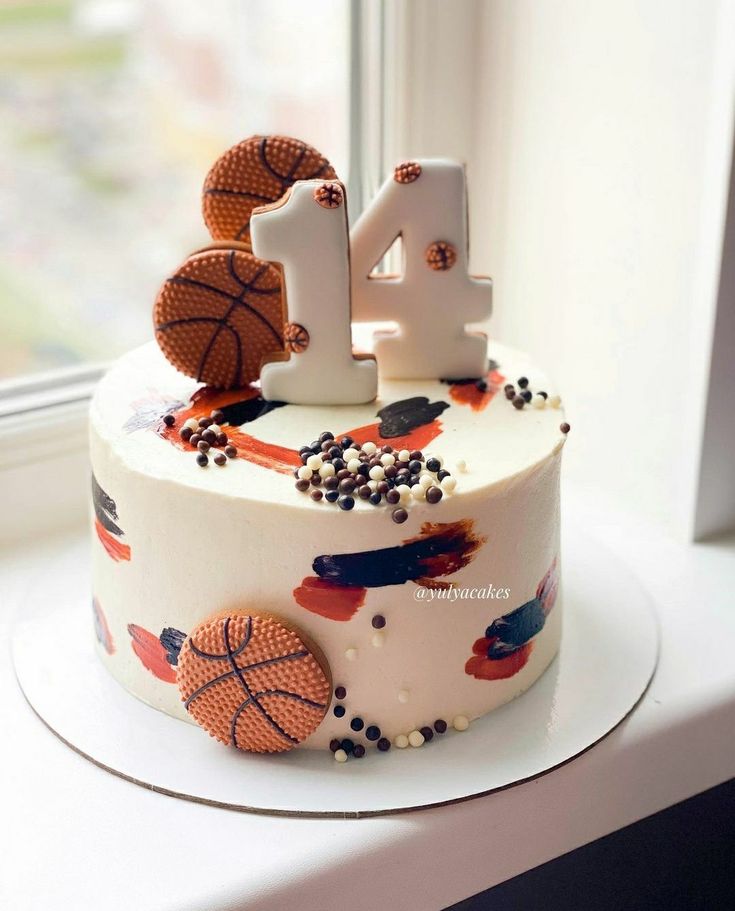 Basketball theme cake design ( 8 )