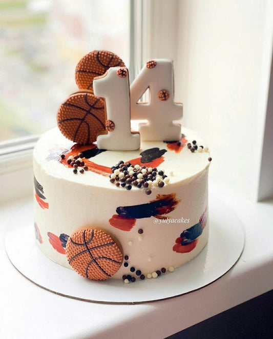 Basketball theme cake design ( 8 )