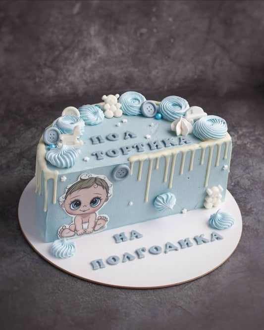 6 Months Birthday Cake (47)