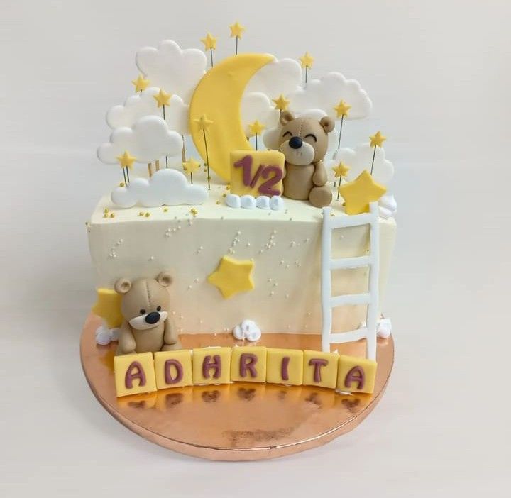 6 Months Birthday Cake (52)