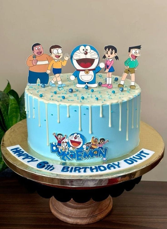 Doraemon theme cake