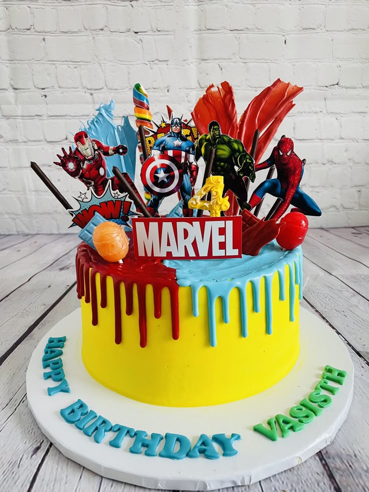 Marvel theme cake