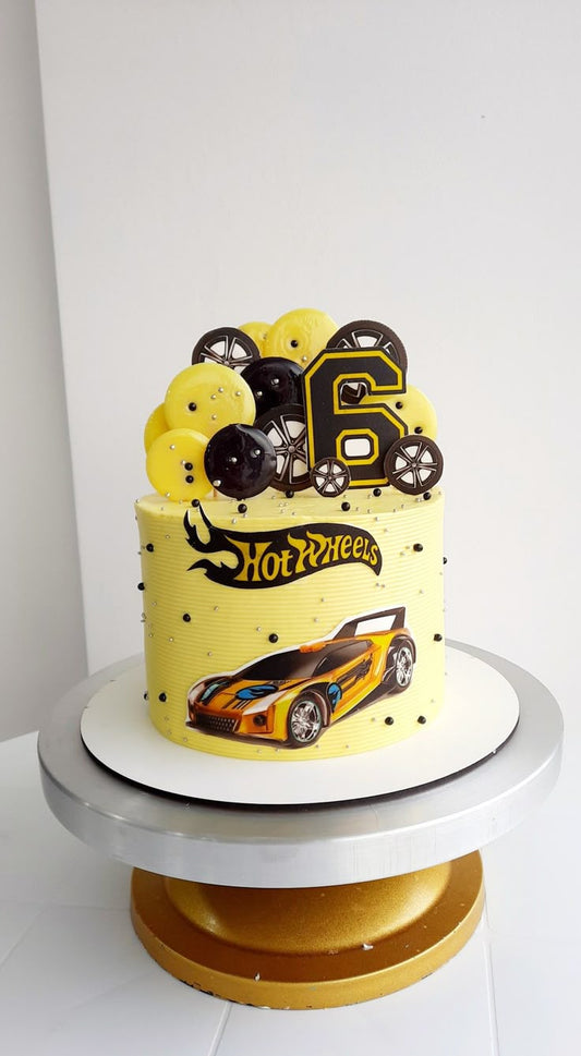 Hot wheels theme cake