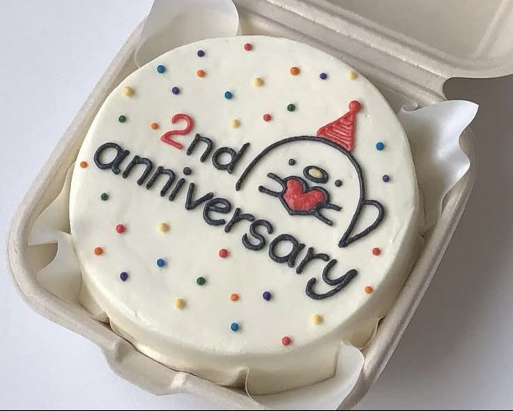 Celebrating 2 Years Together Bento Cake