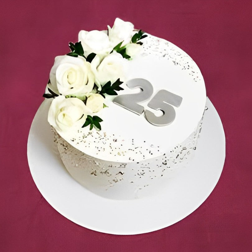 25th Anniversary cake design ( 7 )