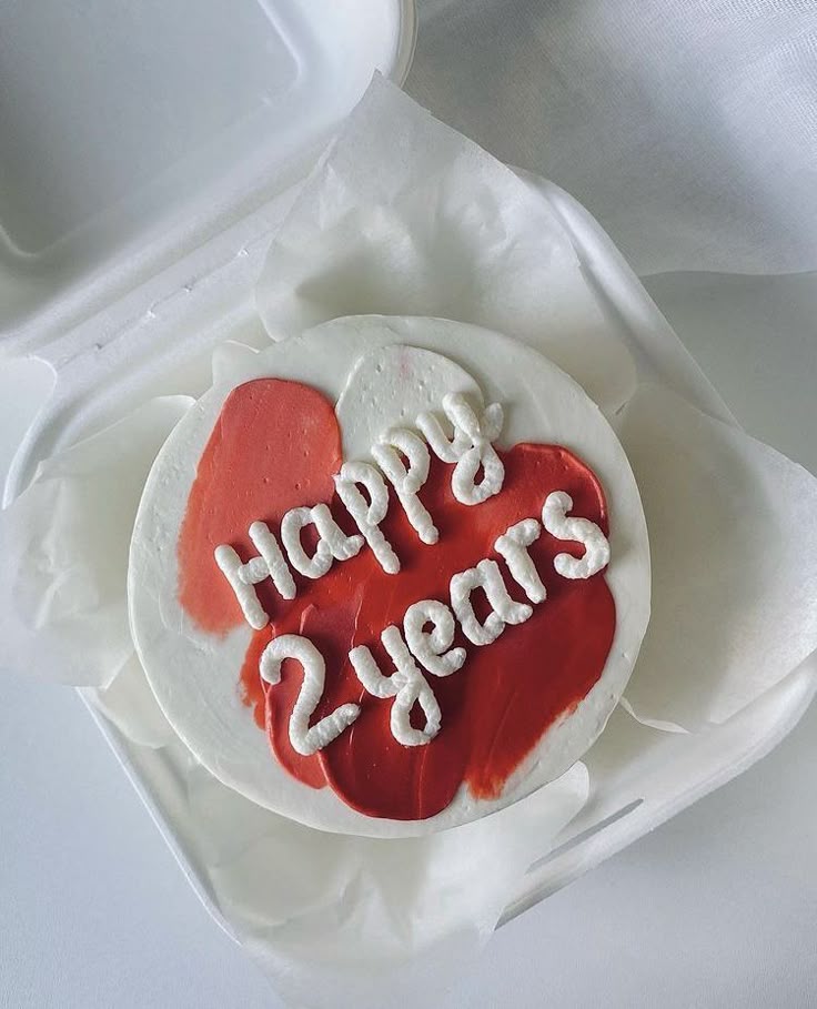 Sweet Two Year Anniversary Bento Cake