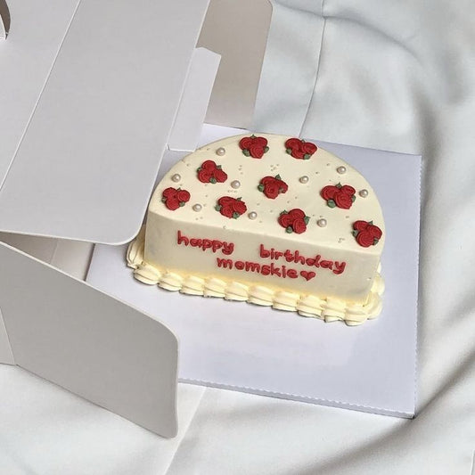 Half birthday cake design ( 9 )